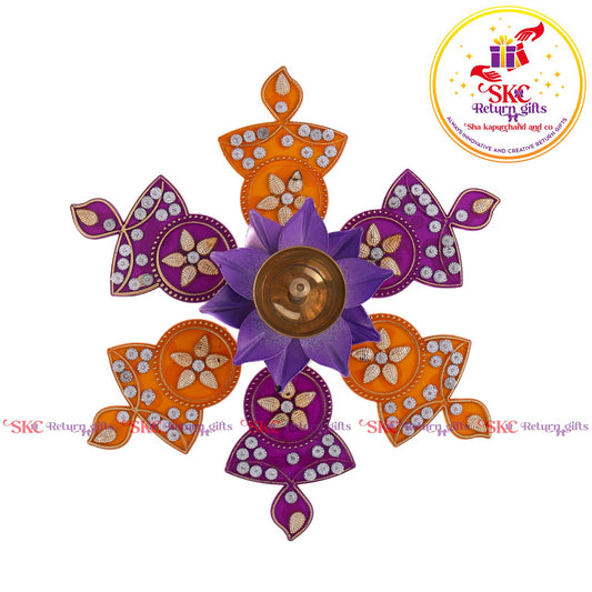 Acrylic Baby Rangoli With 3 Inch Diya