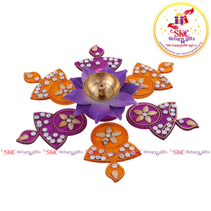 Acrylic Baby Rangoli With 3 Inch Diya
