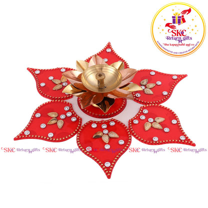Acrylic Baby Rangoli With 3 Inch Brass Diya