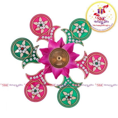 Acrylic Baby Rangoli With 3 Inch Colour Diya