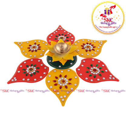 Acrylic Big Rangoli With 3 Inch Colour Diya
