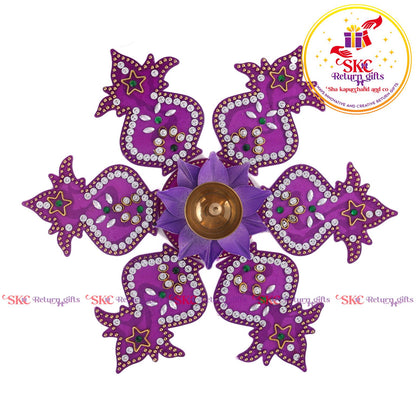 Acrylic Big Rangoli With 3 Inch Colour Diya