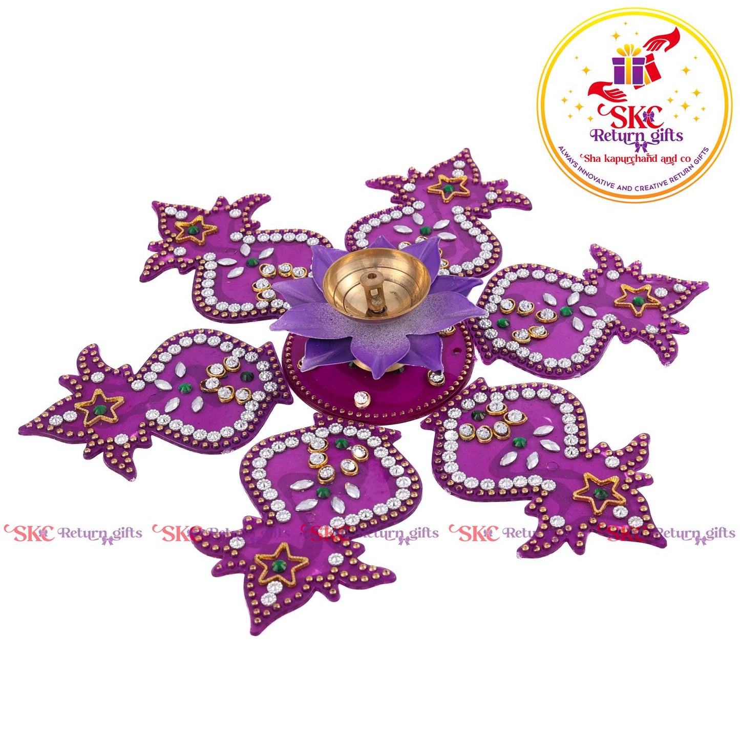 Acrylic Big Rangoli With 3 Inch Colour Diya