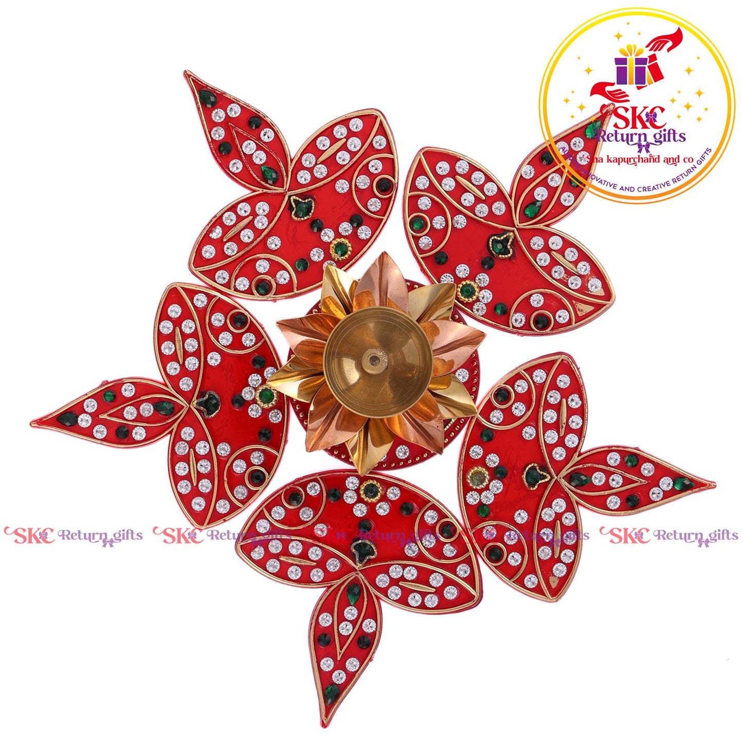 Acrylic Big Rangoli With 3 Inch Glass Lamp