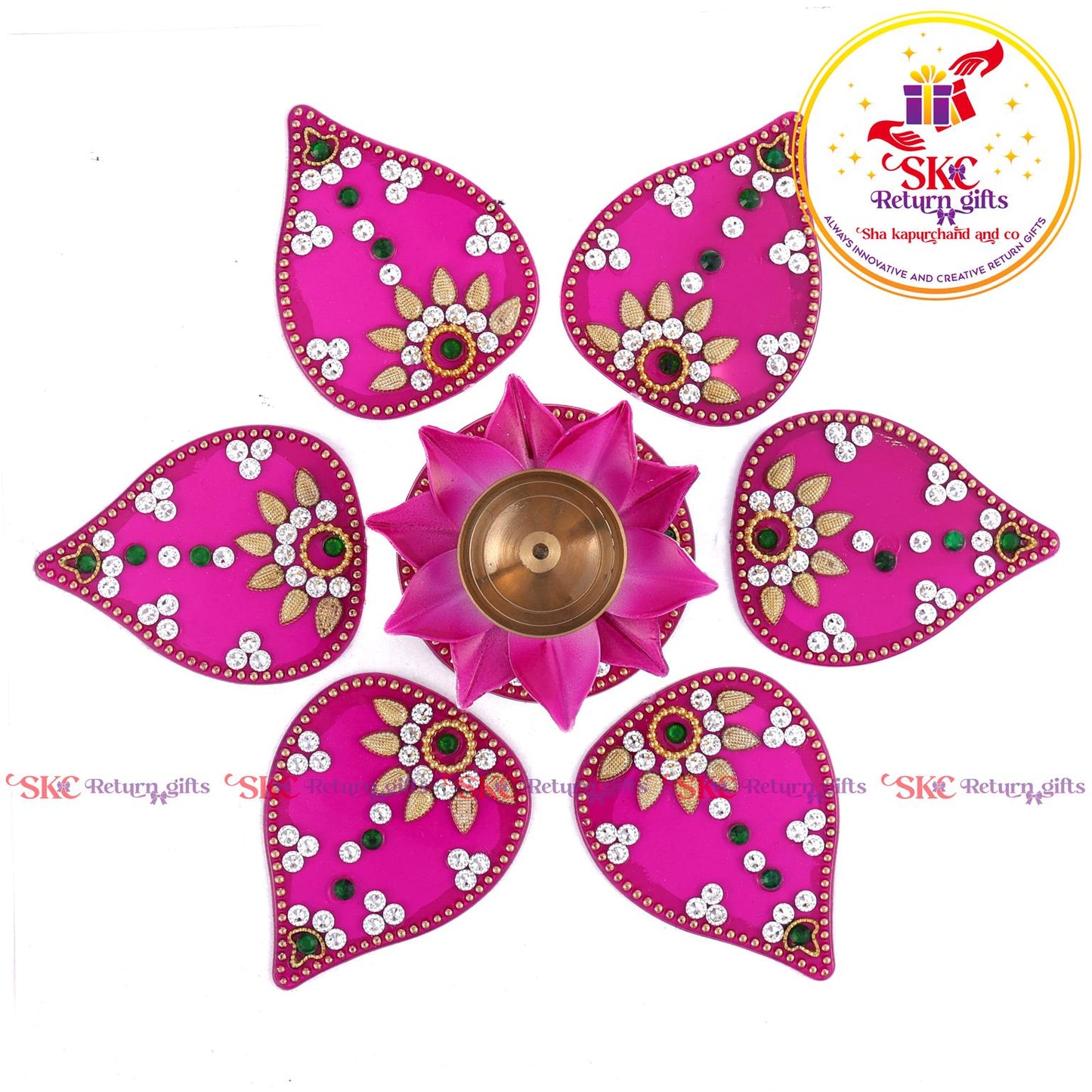 Acrylic Big Rangoli With 3 Inch Colour Diya