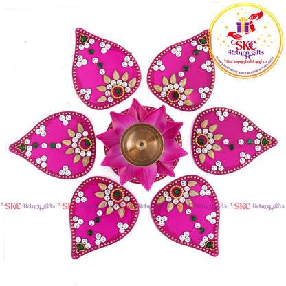 Acrylic Big Rangoli With 3 Inch Colour Diya