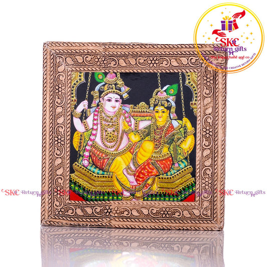 Tanjore Digital Art Radha Krishna