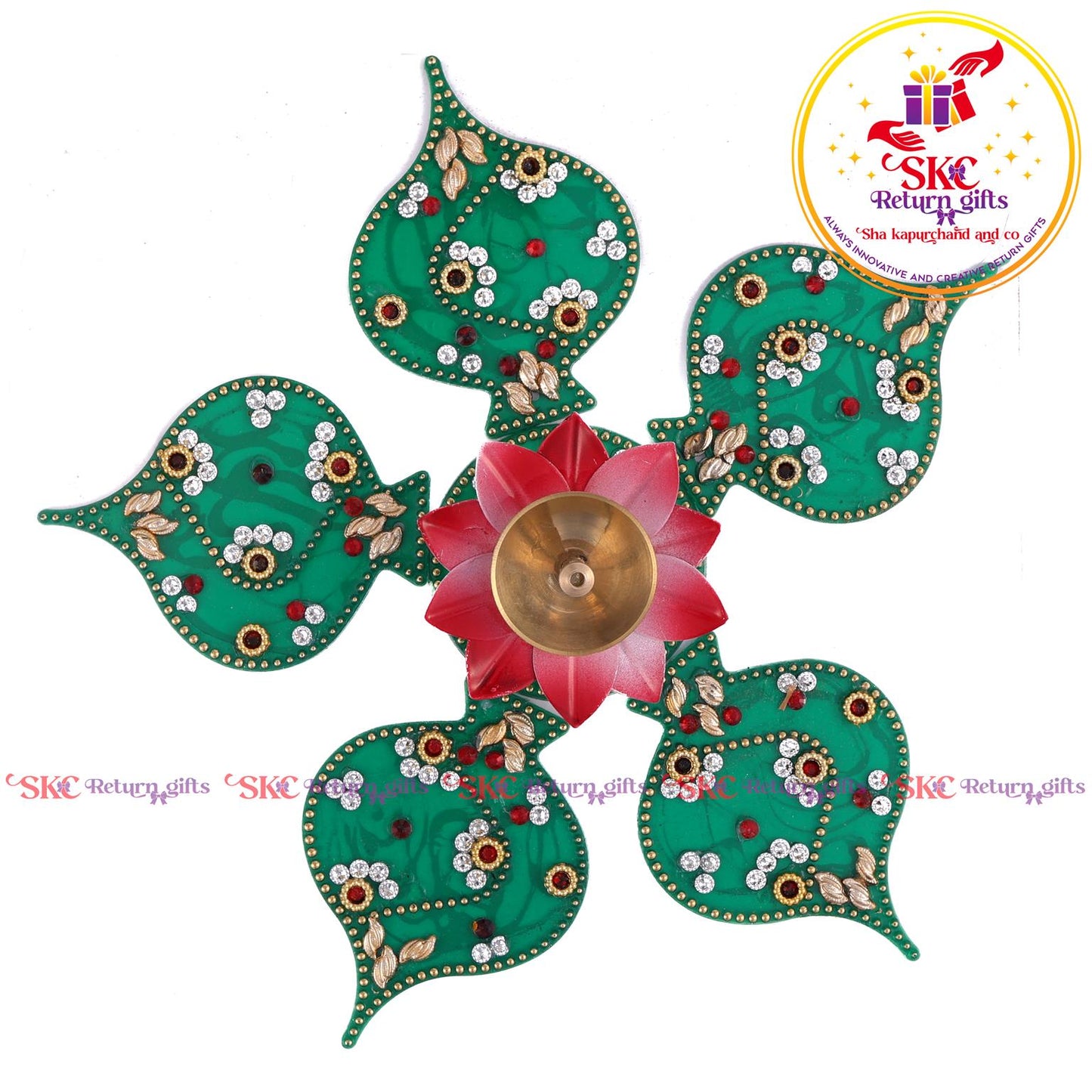 Acrylic Big Rangoli With 3 Inch Colour Diya