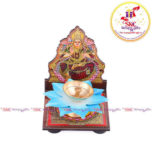 Mdf Acrylic Laxmi Diya Stand With Diya