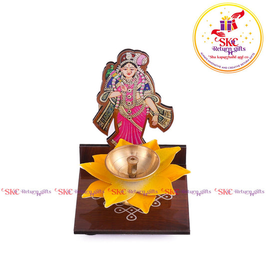 Mdf Acrylic Andal Diya Stand With Diya