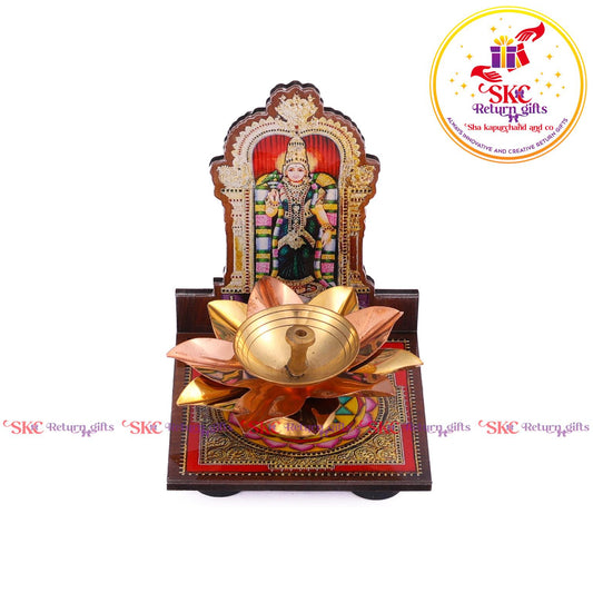 Mdf Acrylic Madurai Meenakshi Amman Diya Stand With Diya