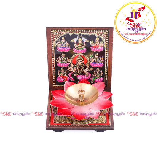 Mdf Acrylic Asta Laxmi Diya Stand With Diya