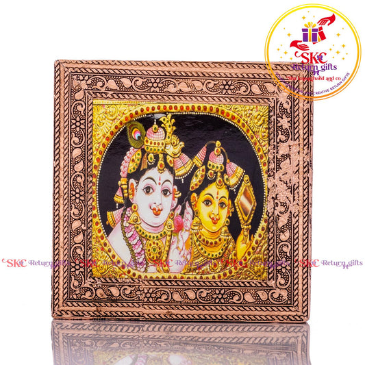 Tanjore Digital Art Radha Krishna