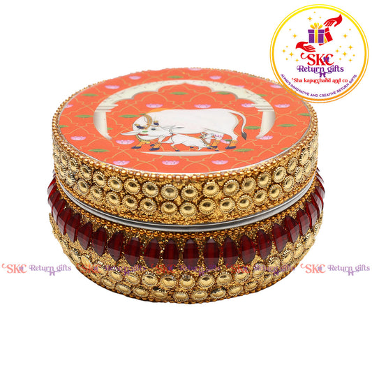 Pichwai Jaipur Kundan Box