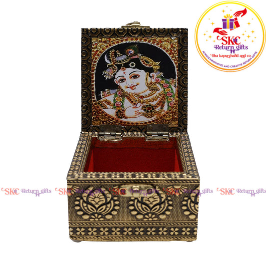Digital Art Tanjore Pooja Box 4x4