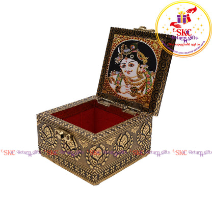 Digital Art Tanjore Pooja Box 4x4