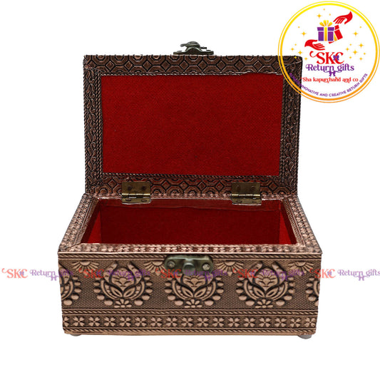 Pooja Box Flower Embosed 7x5