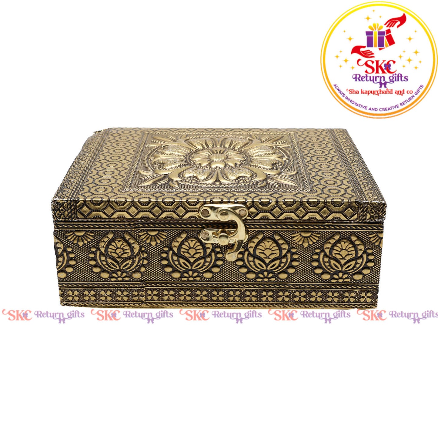 Embosed Flower Pooja Box 7x5