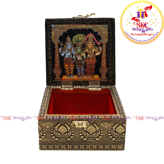 Tanjore Digital Art Pooja Box 5x5