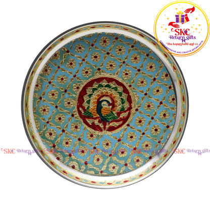 Pastel Color Meenakari Plate 9