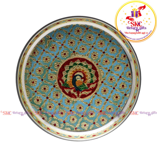Pastel Color Meenakari Plate 9
