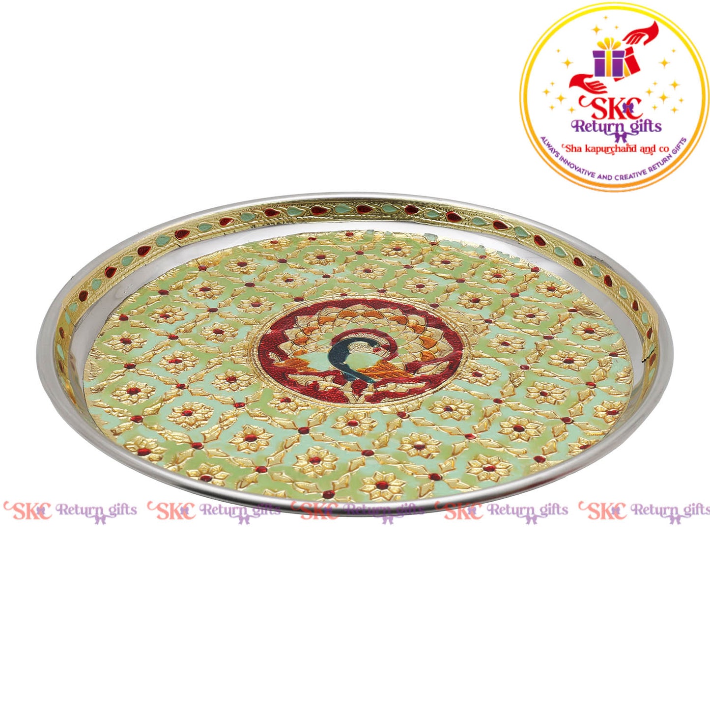 Pastel Color Meenakari Plate 9