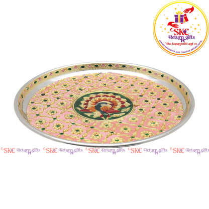 Pastel Color Meenakari Plate 9