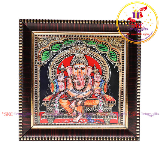 Tanjore digital art Ganesh