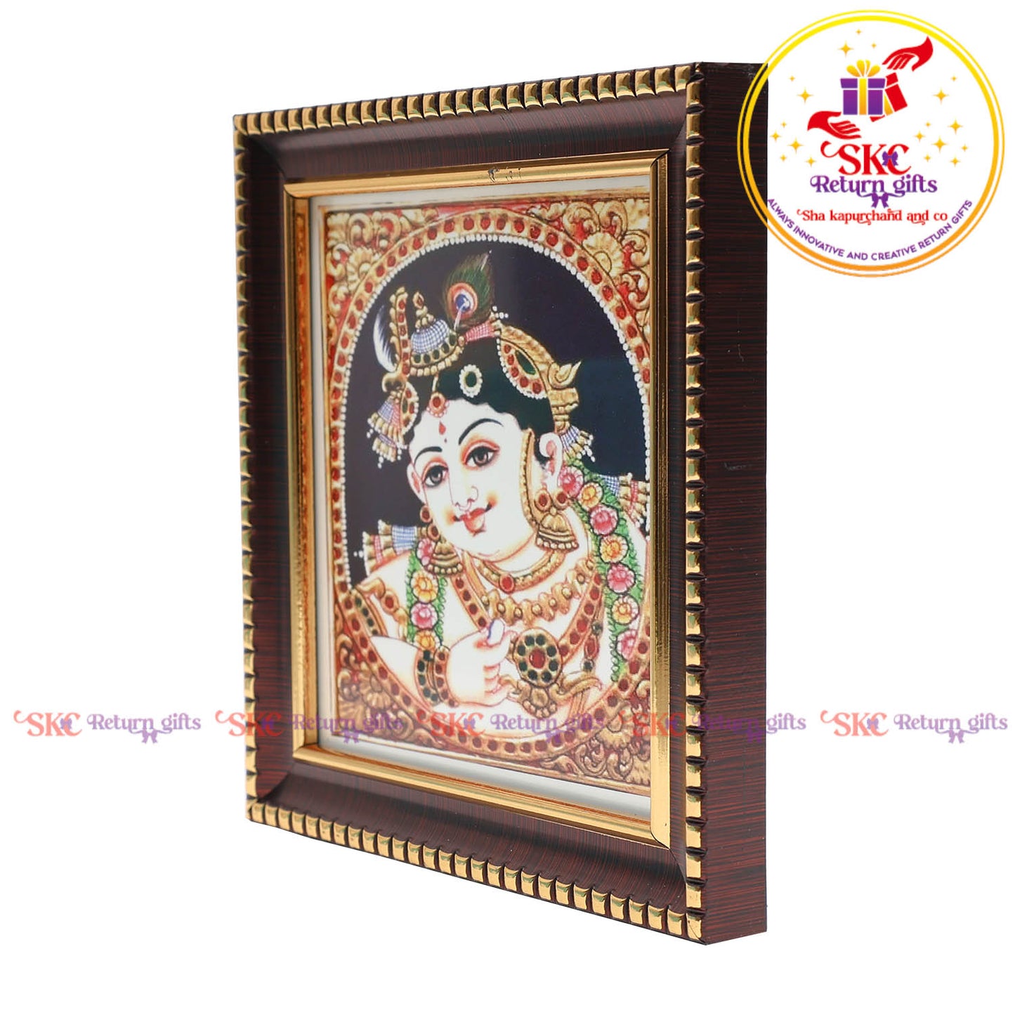 Tanjore digital art Krishna