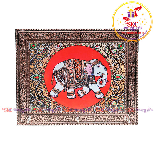 Tanjore digital art elephant