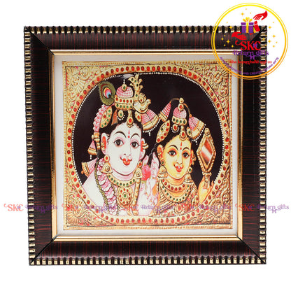 Tanjore digital art krishna