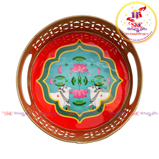 6 inch Pichwai gift set trays