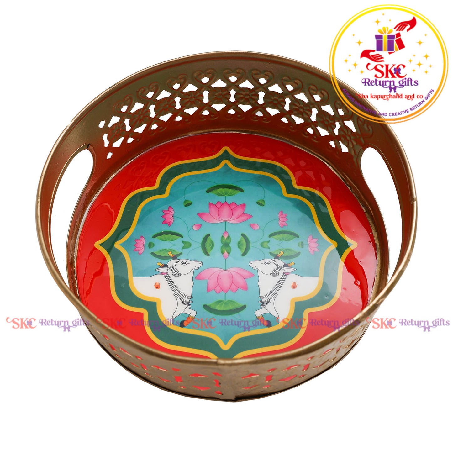 6 inch Pichwai gift set trays
