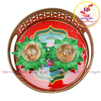 6 inch pichwai tambulam gift set trays