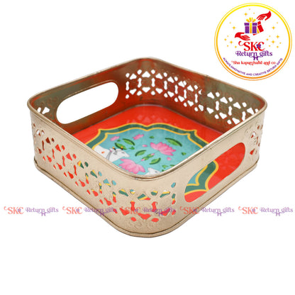 6x6 Pichwai tambulam trays