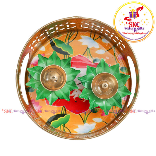 6 inch Pichwai tambulam gift set trays