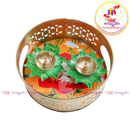 6 inch Pichwai tambulam gift set trays