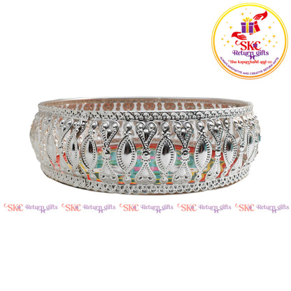 6 inch Pichwai silver trays