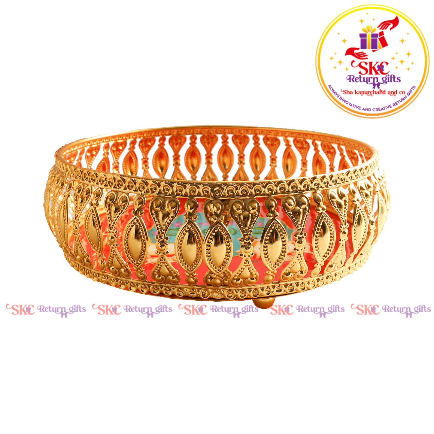 6 inch Pichwai gold trays