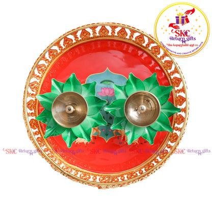 6 inch Pichwai tambulam premium gift set trays