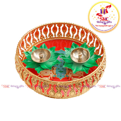 6 inch Pichwai tambulam premium gift set trays