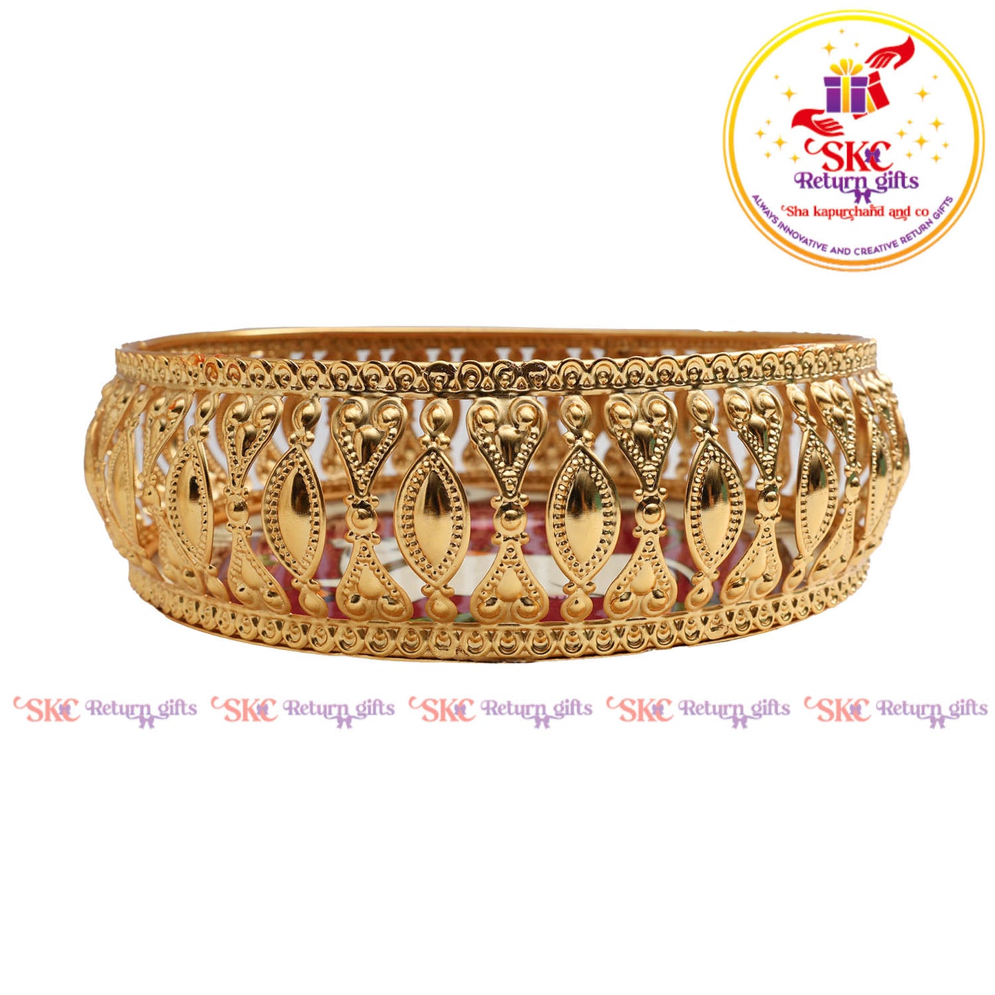 8 inch Pichwai gold tray