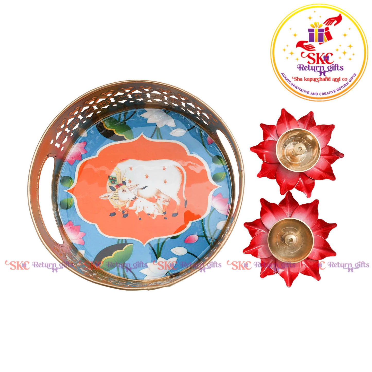 6 inch Pichwai tambulam gift set