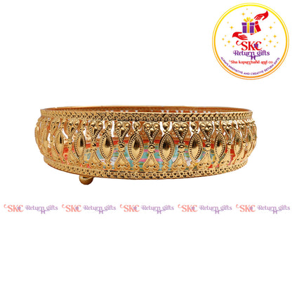 8 inch Pichwai gold tray