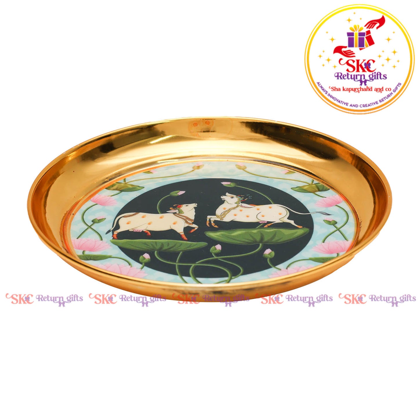 6 INCH PICHWAI POOJA PLATE