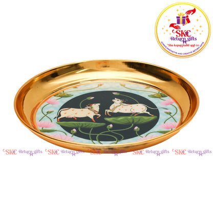 6 INCH PICHWAI POOJA PLATE