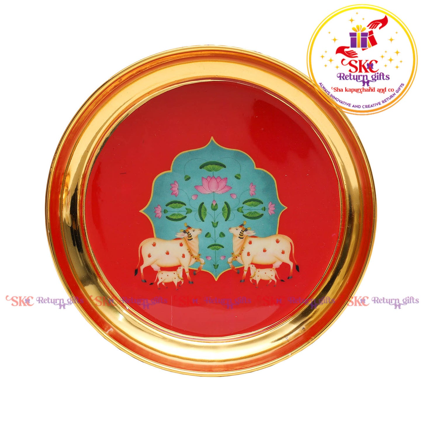 6 INCH PICHWAI POOJA PLATE