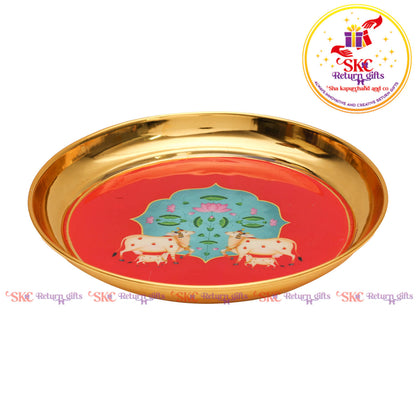 6 INCH PICHWAI POOJA PLATE