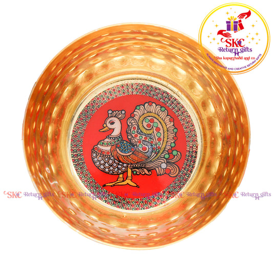 Pichwai Gift Bowl Peacock