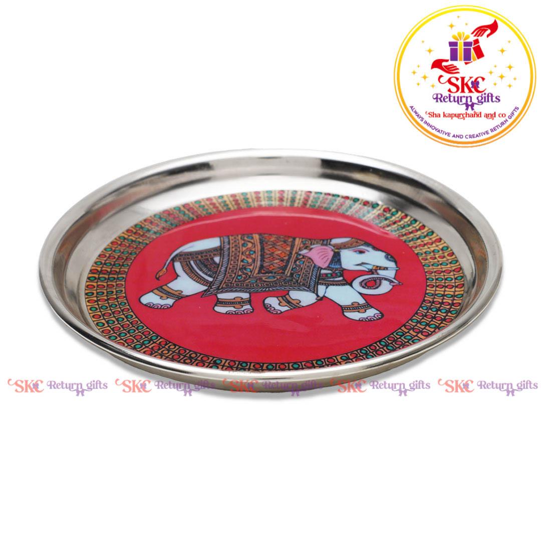 6inch madhubani pichwai pooja plate